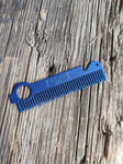 Steel Tooth Comb With Sheath (Blue)